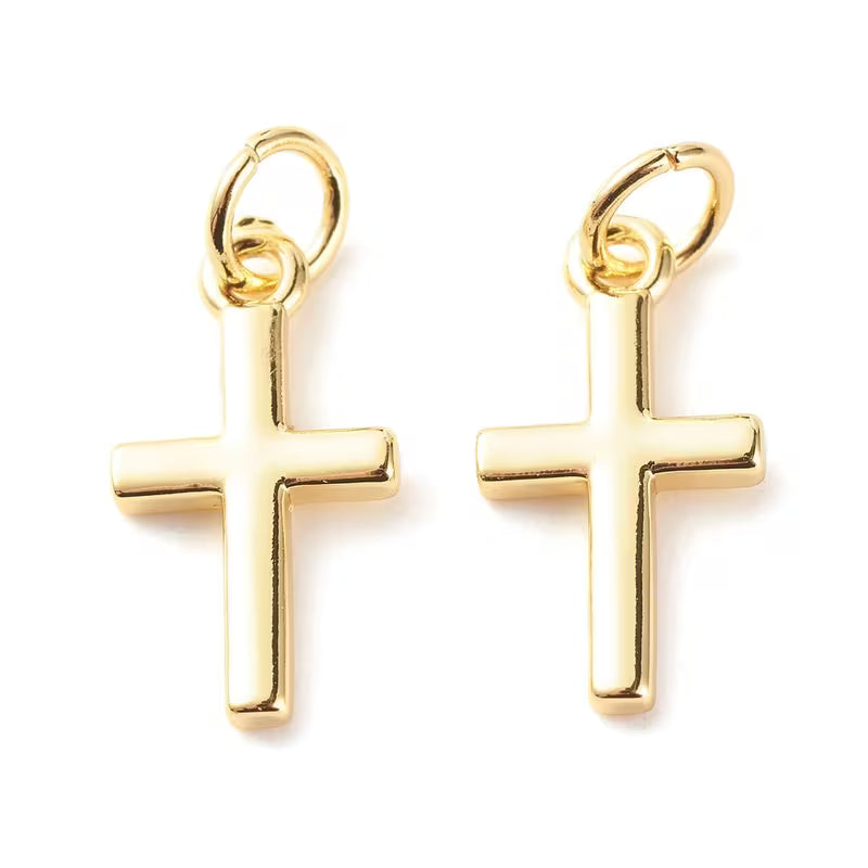 COLGANTE CRUZ CLASICA EN ORO DE 18K