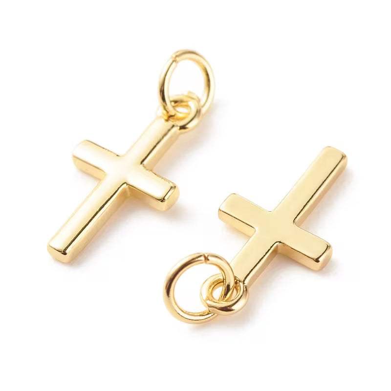 COLGANTE CRUZ CLASICA EN ORO DE 18K