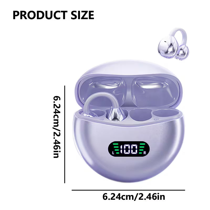 AURICULARES ¨QUERENCIA POP¨ CLIP CON CARAVANAS COLOR PURPURA