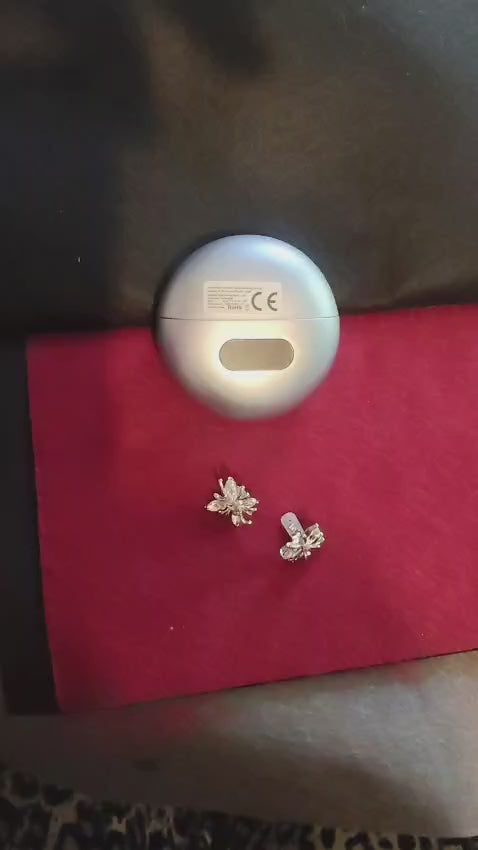 AURICULARES ¨QUERENCIA POP¨ CLIP CON CARAVANAS COLOR PURPURA